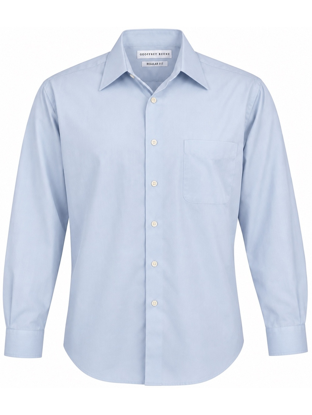 Geoffrey Beene Men’s XL 17 32/33 Light Blue Dress Shirt Regular Fit Wrinkle Free